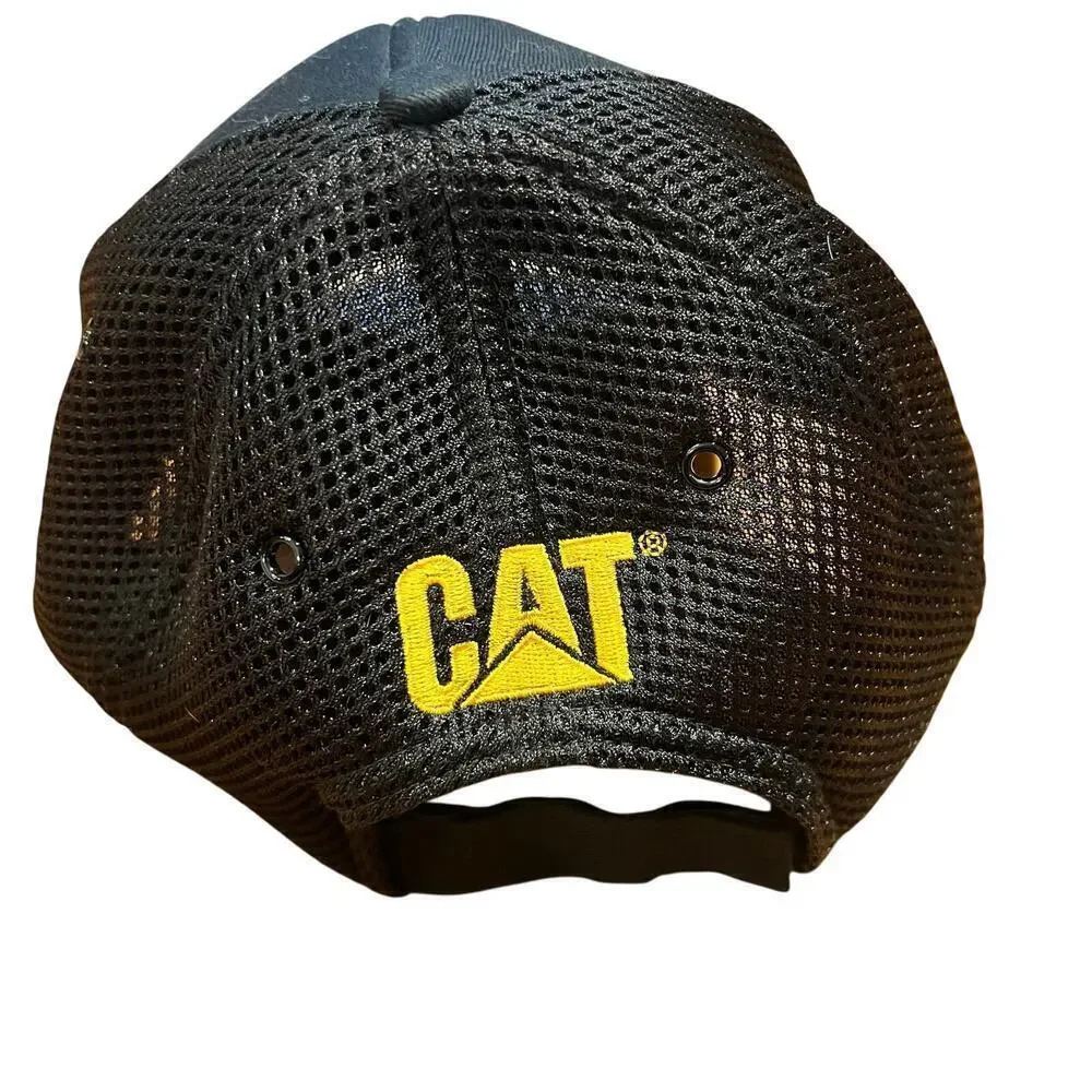 NWT CAT Diesel Power Patch Hat Cap Black Adjustable Mesh Outdoor